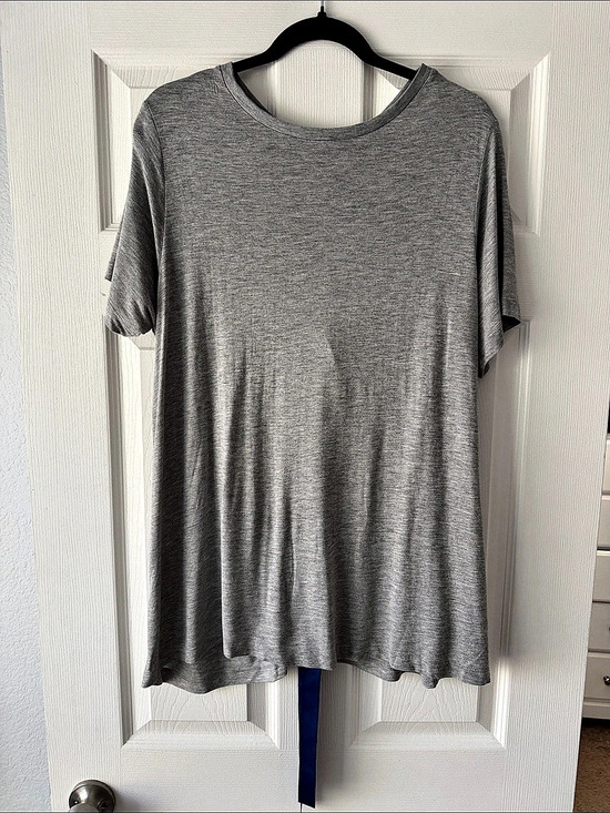 ASOS Dresses & Skirts - asos Gray Lace-Up T-Shirt Size 14